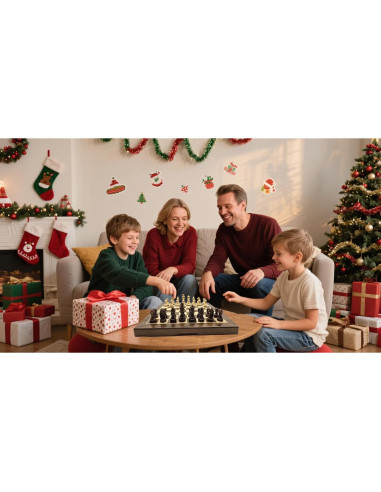 Juego de Ajedrez Magnético de Madera 30 cm Plegable Huizhou