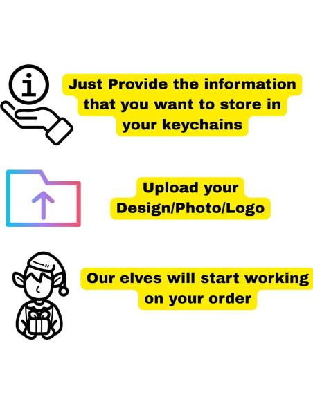 Paquete de 3 llaveros inteligentes NFC personalizados 5.6 cm