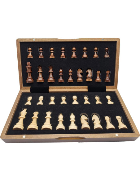 Juego de Ajedrez Magnético de Madera 30 cm Plegable Huizhou