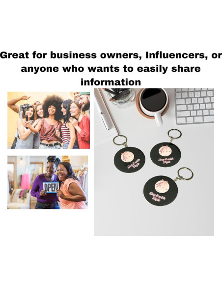 Paquete de 3 llaveros inteligentes NFC personalizados 5.6 cm