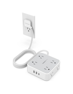 Regleta de Sobretensión TESSAN 10 Pies 8 Salidas 3 USB