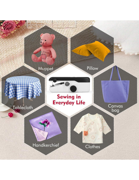 Máquina de Coser de Mano Xamanabu Mini Eléctrica Portátil