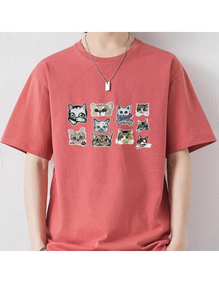 Kit de 18 Parches de Gato Bordados Woohome para Planchar