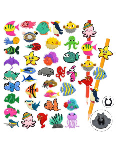 Toppers de Lápiz de Animales Marinos Kleeblatt - 50 Piezas