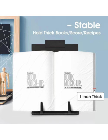 Soporte de Documentos Ajustable OSPNIEEK, Metal Negro, 7 Posiciones