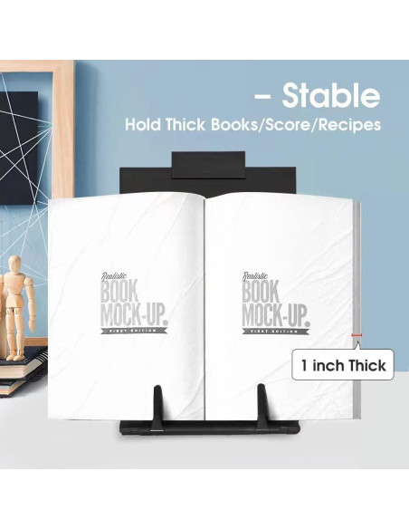 Soporte de Documentos Ajustable OSPNIEEK, Metal Negro, 7 Posiciones