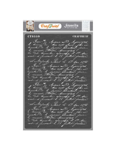 Plantilla Reutilizable Guion Francés CrafTreat A4 para Manualidades