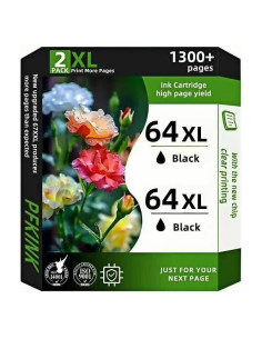 Cartuchos de tinta negra PFKink 64XL para impresoras Envy