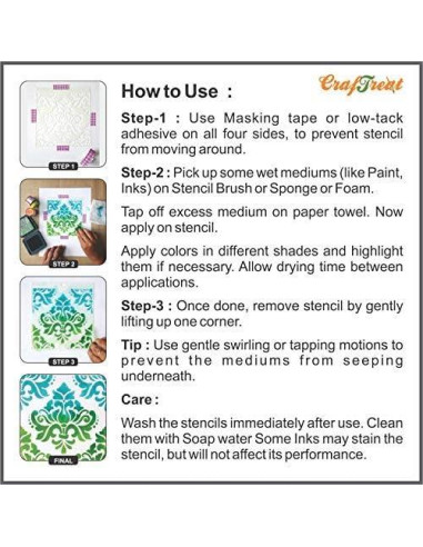 Plantilla Reutilizable Guion Francés CrafTreat A4 para Manualidades