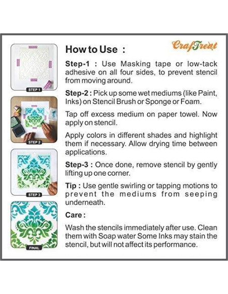 Plantilla Reutilizable Guion Francés CrafTreat A4 para Manualidades