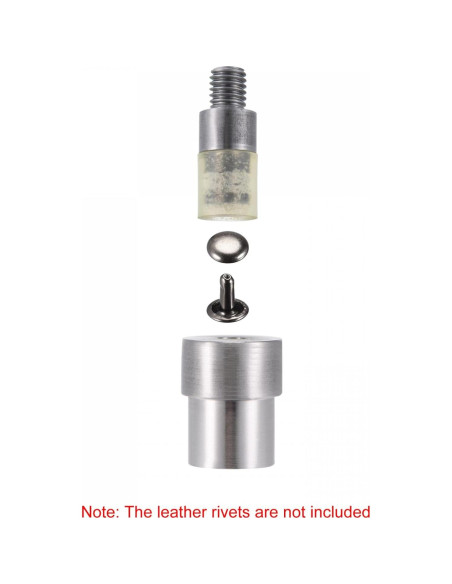 Conjunto de Troqueles de Remaches uxcell 6mm Acero y Goma