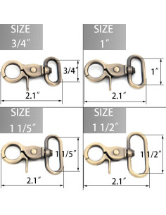 Ganchos de Disparo Metalizados Loosco - 6 Piezas 2.54 cm 2