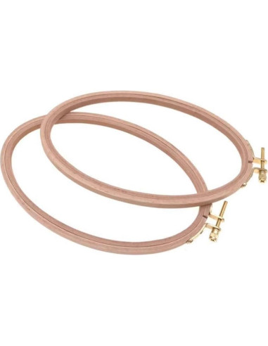 Aros Ovalados de Madera de Haya Ajustables 21x13cm - Juego de 5