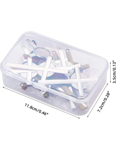 Kit de Colgante Cruz PH PandaHall 16pcs con Cúpulas de Vidrio