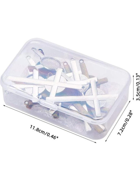 Kit de Colgante Cruz PH PandaHall 16pcs con Cúpulas de Vidrio