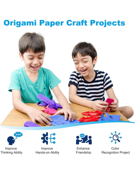 Juego de Papel de Origami PATIKIL 70 Hojas Luminiscente 50x50mm