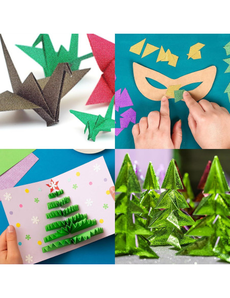 Juego de Papel de Origami PATIKIL 70 Hojas Luminiscente 50x50mm