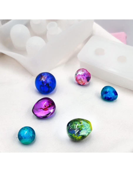 Moldes de Silicona DLAND para Resina Esféricos - 2 Pcs