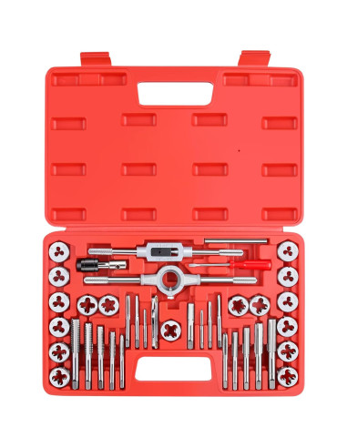 EFFICERE Kit de 40 Piezas de Herramientas de Rosca SAE Unificado