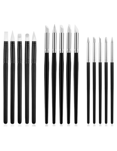 15 Pinceles de Silicona LXUEJIE para Escultura y Manualidades