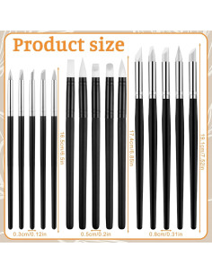 15 Pinceles de Silicona LXUEJIE para Escultura y Manualidades 2