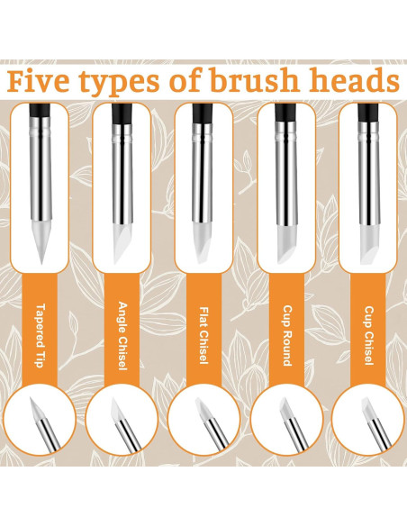 15 Pinceles de Silicona LXUEJIE para Escultura y Manualidades