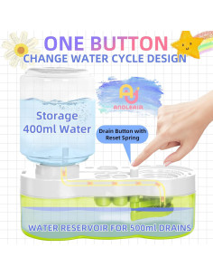 Limpiador de Pinceles 6-en-1 AnoleAir con Drenaje Blanco 2