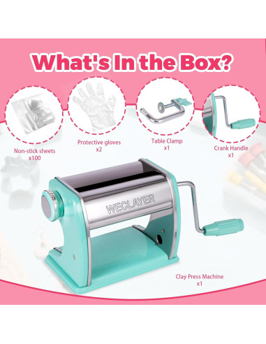 Máquina de Prensa de Arcilla WECLAYER con 7 Grosor y Accesorios