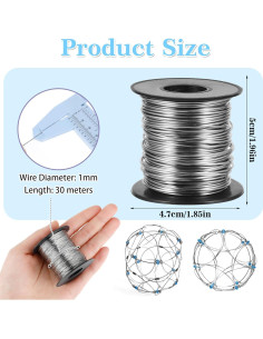 Alambre de Acero Inoxidable 1mm 30m DIVINA VITAE para Joyas 2