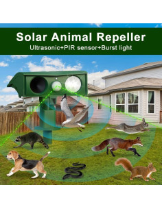 Repelente Solar Ultrasonido Ariie Flash-Owl para Animales 2