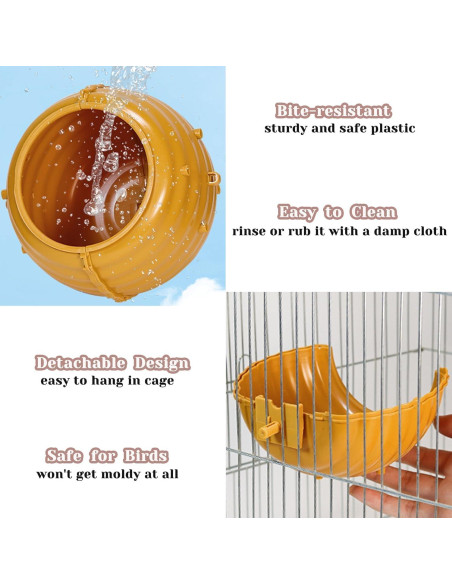 Nido de Pájaro Columpio Jevnd 14cm Cama Suave para Periquitos