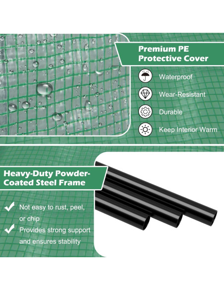 Invernadero Mini de Pared Safstar 2.13x1.07x2.13m con Estante 3 Niveles