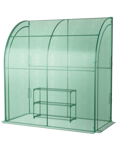 Invernadero Mini de Pared Safstar 2.13x1.07x2.13m con Estante 3 Niveles