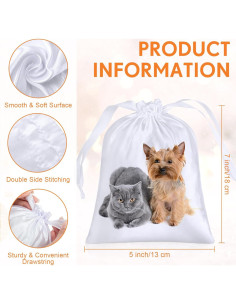 24 Bolsas de Cuerda de Sublimación Cosblank 13x18 cm Blancas 2