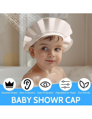 Gorro de Ducha Ajustable LYZYC para Niños y Adultos - Protección Ocular