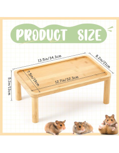 Plataforma de Madera para Hámster Juexica 34.3x20.8x13 cm 2