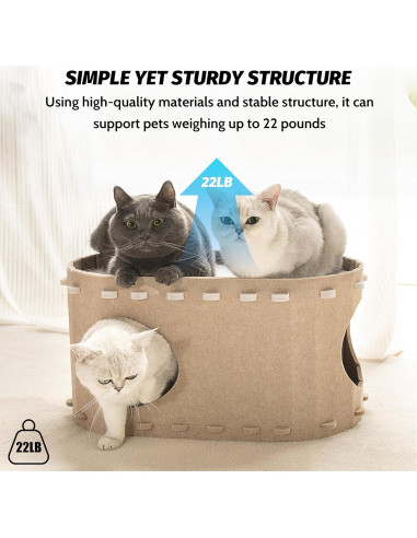 Casa para Gatos PeekaPurr de Dos Pisos 55x30x30 cm