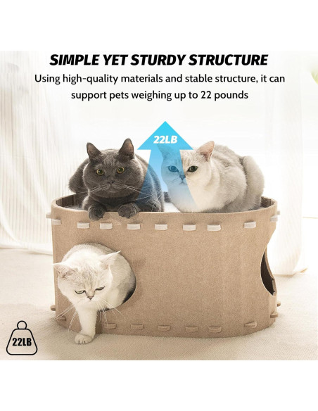 Casa para Gatos PeekaPurr de Dos Pisos 55x30x30 cm