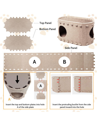 Casa para Gatos PeekaPurr de Dos Pisos 55x30x30 cm