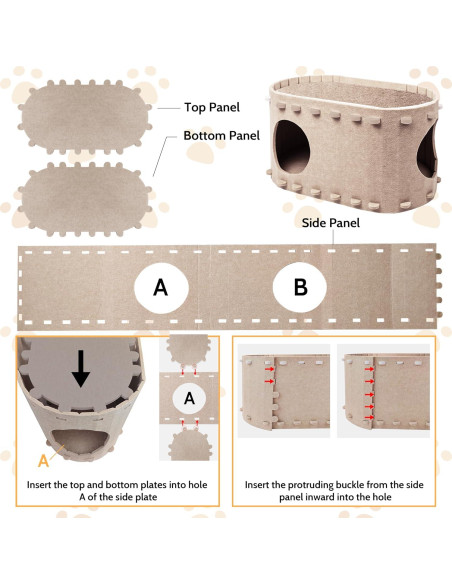 Casa para Gatos PeekaPurr de Dos Pisos 55x30x30 cm