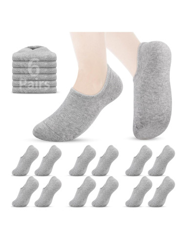 Calcetines Invisibles VOROLO para Mujeres Antideslizantes 6 Pares