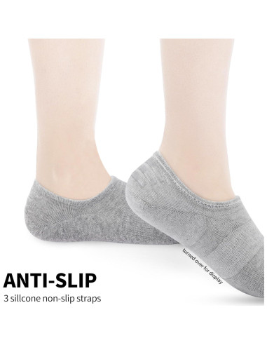 Calcetines Invisibles VOROLO para Mujeres Antideslizantes 6 Pares