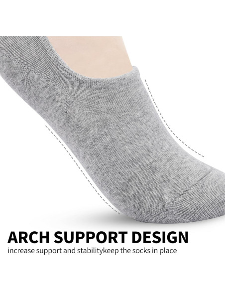 Calcetines Invisibles VOROLO para Mujeres Antideslizantes 6 Pares