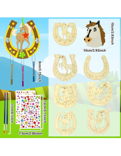 Kit de Manualidades Móvil de Caballos Cinrobiye 16 Piezas 2