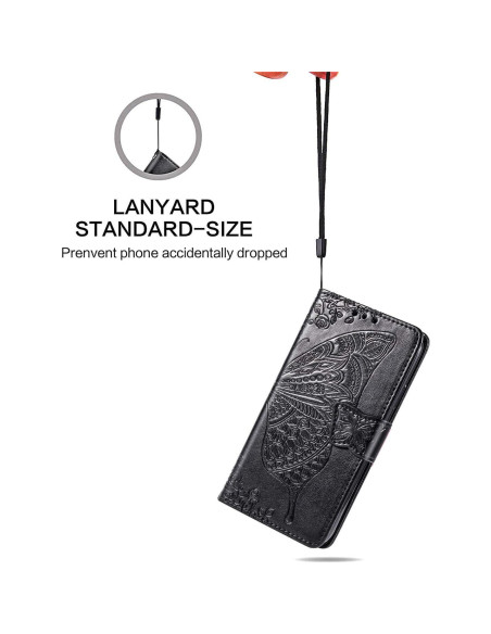 Funda de cuero PU para Cricket Icon 5 y AT&T Motivate 4 - Negro