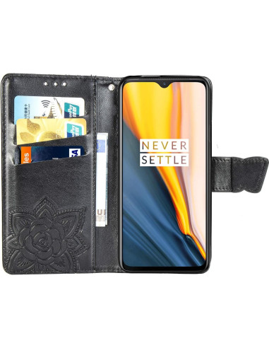 Funda de cuero PU para Cricket Icon 5 y AT&T Motivate 4 - Negro