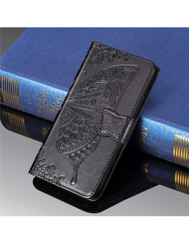 Funda de cuero PU para Cricket Icon 5 y AT&T Motivate 4 - Negro