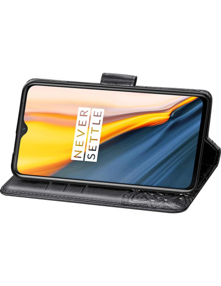 Funda de cuero PU para Cricket Icon 5 y AT&T Motivate 4 - Negro