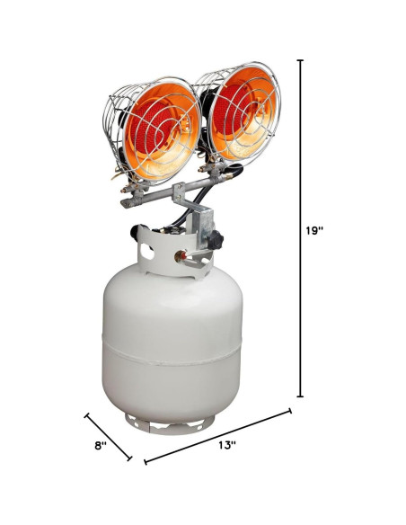 Calentador de Patio Infrarrojo Avenger FBDTP30 30,000 BTU Plata