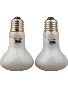 Lámpara de Calor para Reptiles Lucky Herp 25W Paquete de 2 2